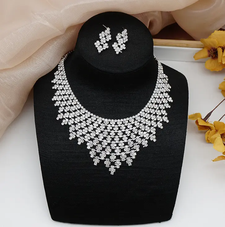 Cz Marokkaanse Sieraden Set Voor Wedding Bridal Ketting Set Fancy Ketting Sets