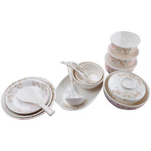 A5 Food Grade Melamine Tableware Peach Blossom Series Round Bowl For Hotel Catering Household Use - Product Image 2