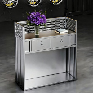 Mostrador de Caja Registradora Vintage de Hierro, Pequeño Mostrador de Recepción para Restaurantes, Tienda de Ropa, Mostrador de Recepción, Pequeño Mostrador de Bar - Product Image 5