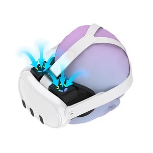 <span class=keywords><strong>Masque</strong></span> de refroidissement pour les yeux avec ventilateur RGB HBV-555 pour Meta Quest 3 VR <span class=keywords><strong>Oculus</strong></span> Quest 3, accessoires réglables - Product Image 3