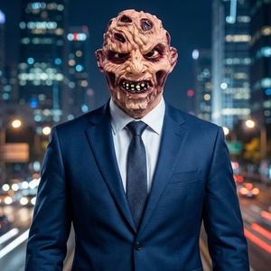 Máscara Realista de Látex Divertida y Extravagante con Características Grotescas, Expresión Espeluznante, Detalles Sangrientos, Máscara de Moda para Halloween - Product Image 6