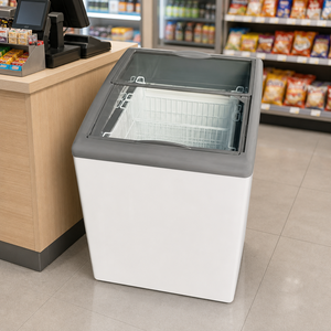 Congelatore Commerciale per Gelati con Porta in Vetro Curvo da 158L SD/SC-158Y - Product Image 2