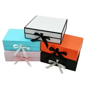 Guangzhou Großhandel Schuhkartons Magnetische Geschenk box Verpackung Benutzer definierte Schwarze Magnetische Geschenk box