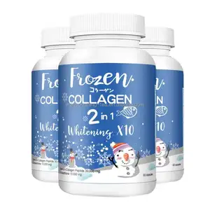 Capsula di sbiancamento del collagene della pelle collagene congelato 2 in 1 capsule di luce bianca detox e dimagrante bellezza vitamina C integratori pillole