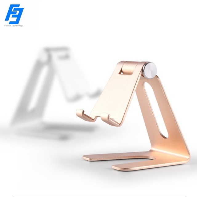 Desktop Stand Aluminum Alloy Multi-angle Adjustable Phone/Pad Foldable Holder Charging Hole Silver/Pink/Black