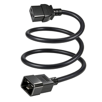Connecteur de prise mâle-femelle IEC 3 broches C19 à C20, cordon d'alimentation 250V pour ordinateurs, UPS, PDU