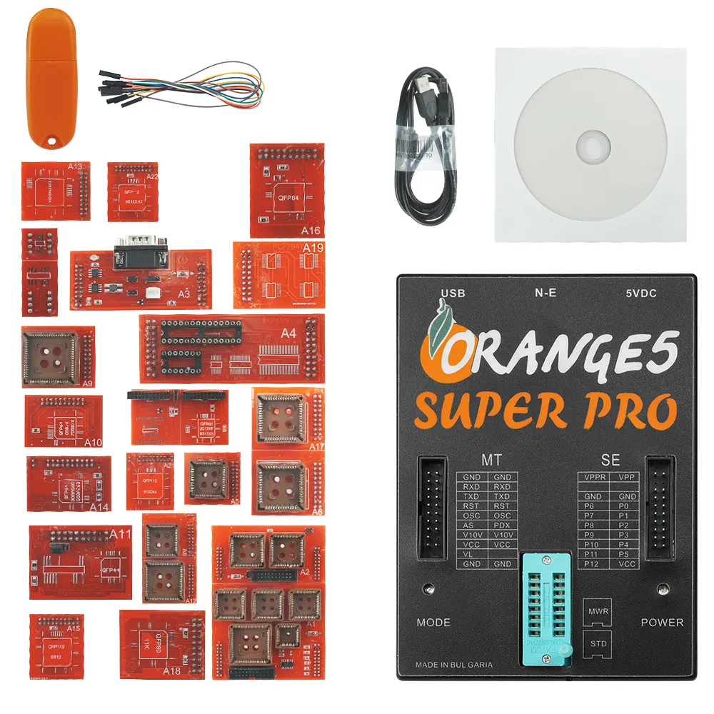 Orange 5 Super PRO v1.36 v1.35 thiết bị lập trình chuyên nghiệp đầy đủ với Bộ chuyển đổi đầy đủ orange5 OBD2 lập trình viên tự động 5.0 1