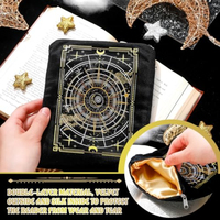 Pochette en velours zippée personnalisée, imprimée et brodée, pour cartes de tarot / livres bibliques