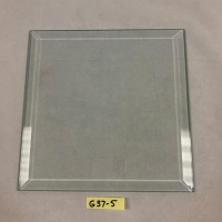 Biseauté réfléchissants dorés en verre biseautés, pour porte de fenêtre, meubles, 1 pièce