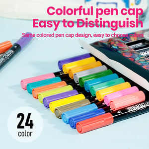 En Stock Marqueurs Textiles Permanents 24 Couleurs pour Enfants Graffiti Dessin Feutres <span class=keywords><strong>Tissu</strong></span> Non Toxiques, Indélébiles - Product Image 5