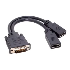 Kabel Monitor Kartu Grafis Wanita, LFH59 DMS59M Ke Dual Displayport