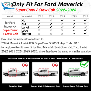 La Mejor Opción para Clubes de Camionetas y Comunidades Todoterreno: Fundas de Asiento de Cuero para Ford Maverick 2022+, Fundas de Asiento de Lujo - Product Image 2
