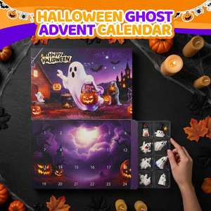 2026 <b>Advent</b> <b>Calendar</b> Mini Ghost Figurines <b>Halloween</b> Countdown Surprise Blind Box Toys - Product Image 4