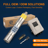 Pompa Celup Tenaga Surya FEILI 3" Stainless Steel 80M MPPT DC 24V Motor PMSM 1.8m/h Pompa Sumur Bor Tekanan Tinggi Otomatis Penuh