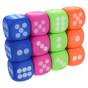 6 12 mặt in trắng đồ chơi giáo dục số lượng lớn trống Jumbo tùy chỉnh đa diện khổng lồ lớn nhỏ PU EVA bọt xúc xắc với logo - Product Image 3