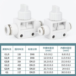 Qingze Pneumatic Manual Valve 6 8 10 12mm <b>Quick</b> <b>Connector</b> Plastic Air Hose Switch Valve For Pipeline Control - Product Image 3