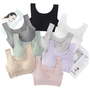 Vente en gros de <span class=keywords><strong>soutien</strong></span>-<span class=keywords><strong>gorge</strong></span> sans bretelles grande taille pour femmes, sans armatures, soie glacée froncée, logo pour course à pied, yoga, <span class=keywords><strong>sport</strong></span>, <span class=keywords><strong>soutien</strong></span>-<span class=keywords><strong>gorge</strong></span> sans couture - Product Image 1