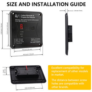 Detector de Gas Propano para RV, Alarma de Gas LPG para RV, DC 12V, Diseñado para Autocaravanas, Pantalla Digital - Product Image 4