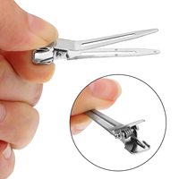 Single Prong Curl Clips Zilver Sectie Clips Metalen Alligator Haarspelden Clips Voor Hair Extensions