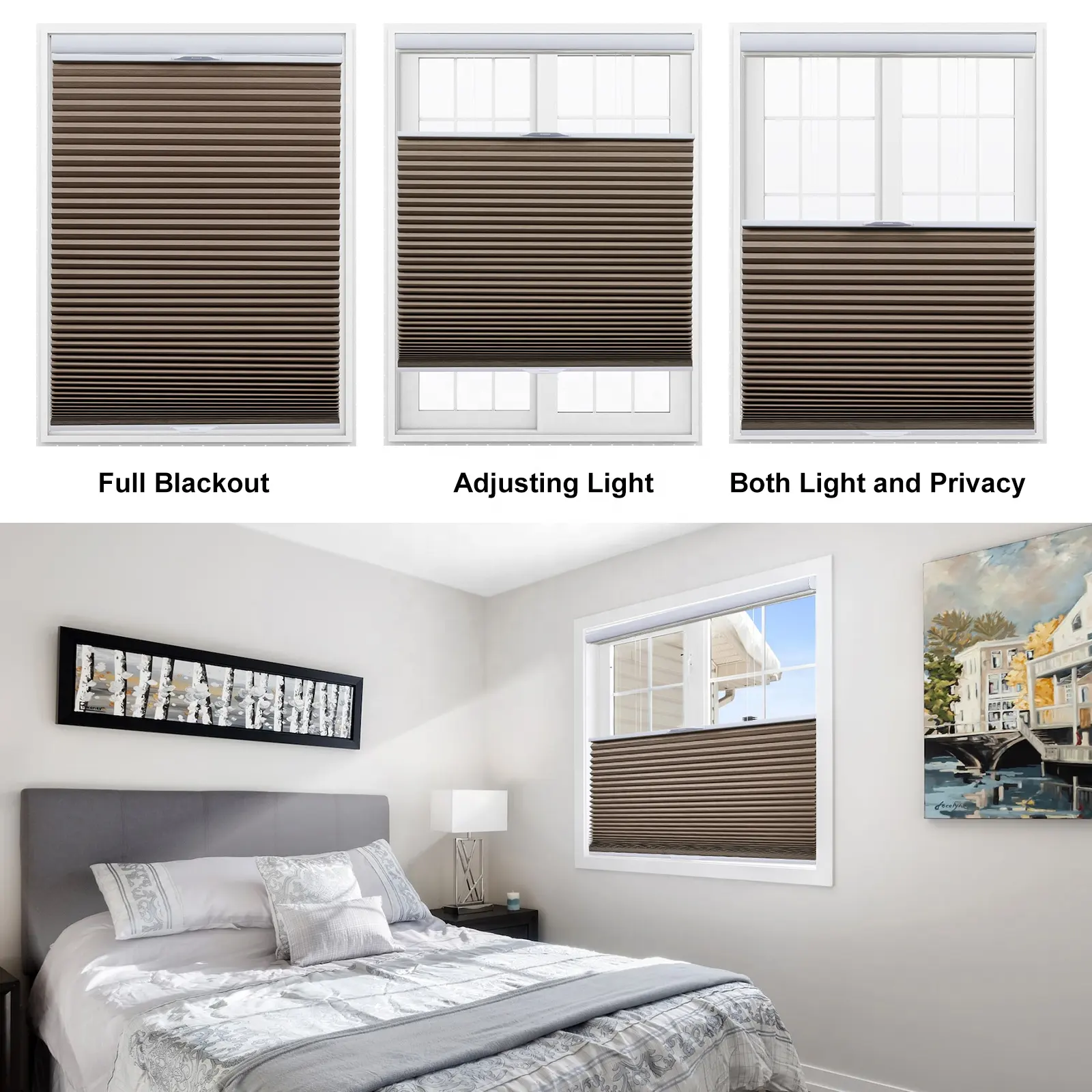 Factory Price Waterproof Honeycomb Blackout Blinds Cellular Shades Interior Design Window Curtain Blinds