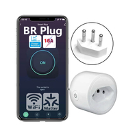 Prise intelligente WiFi MT-EU 16A avec fonction de surveillance de la consommation, minuterie et commande vocale, fonctionne avec un compteur d'énergie