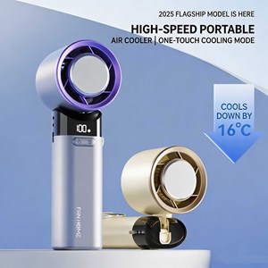 WUYANG Semiconductor Ice Compress Cooling Handheld Fan, Portable Turbo USB <b>Mini</b> <b>Desk</b> Fan with 100-Speed Adjustable, 3000mAh Rech - Product Image 3