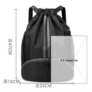 600D <b>Waterproof</b> Custom Logo Outdoor Gym Sport <b>Bag</b> With Shoe Compartment Training Basketball Soccer <b>Drawstring</b> <b>Bag</b> - Product Image 4