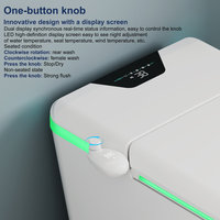 Nouvelle Conception Luxe Vente Chaude Moderne Toilette Intelligente Monobloc avec Siège Intelligent, Chasse d'eau Automatique, Allongée, Siphon en S et Télécommande