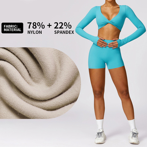 Sang Trọng Tummy Kiểm Soát Cảm Giác Trần truồng Không Tay Thời Trang Tummy Kiểm Soát Trang Phục Phụ Nữ Phòng Tập Thể Dục Yoga Đặt - Product Image 5