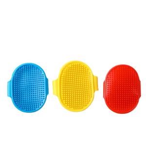 Oval Dog Cat Bade bürste Verstellbares Massage werkzeug für die Reinigung von Haustieren Robuster Gummi für die Pflege von Haustieren - Product Image 1