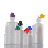 Transparent blanc noir PE encre huile plastique presser bouteille 5ml 15ml liquide Lotion bouteilles canard Bill vis estampage à chaud