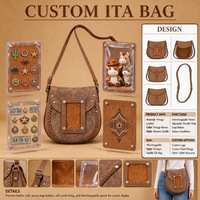 Sac Ita modulaire personnalisé à échantillonnage rapide, différents styles : Sac à dos universitaire, Sac à dos Western, Sac à main gothique, Sac à main cercueil, Sac à main UFO, Sac à main rond