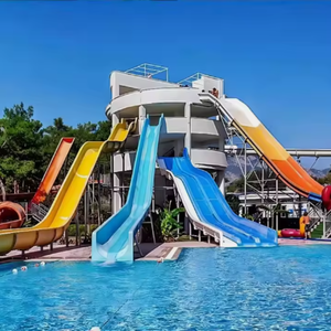 Parcs aquatiques en fibre de verre de qualité commerciale avec dimensions personnalisables, adaptés aux adultes et aux enfants, dotés de toboggans aquatiques - Product Image 3