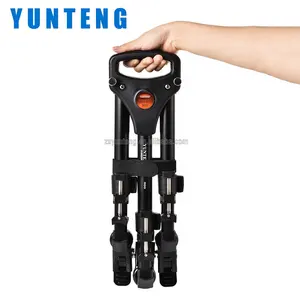 YUNTENG VCT-900 전문 알루미늄 카메라 삼각대 돌리 필름 비디오 캠코드에 대한 잠금 시스템과 바퀴 침묵