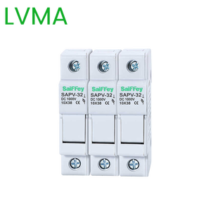 Base de <span class=keywords><strong>Fusible</strong></span> Cilíndrica de Cerámica LVMA 10*38, 32A, Portafusibles de Cobre y Plástico, DC1000V, para Sistemas de Energía Solar, Certificación CE TUV - Product Image 3