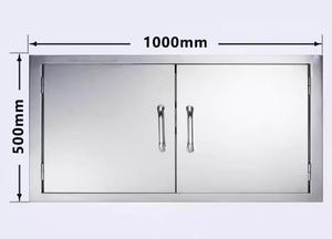 Puerta de armario de cocina exterior de acero inoxidable VICTORY 304, gran oferta para construcción de Isla de barbacoa SS para hoteles y restaurantes - Product Image 5
