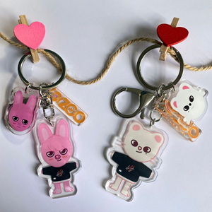 Llavero de Acrílico de Doble Cara con Diseño de Dibujos Animados, Accesorios DIY, KPOP Stray Kids SK ZOO Idol, Periférico de Anime para Fanáticos - Product Image 3