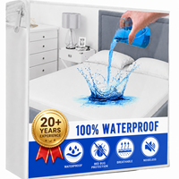 Protège-matelas imperméable en gros, taille personnalisée, emballage avec logo, OEM ODM, housse de lit ajustée