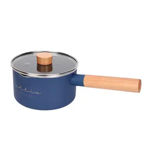 Zero-coating healthy and safe milk pot non-stick wooden handle milk pot fashion kitchen cooker
