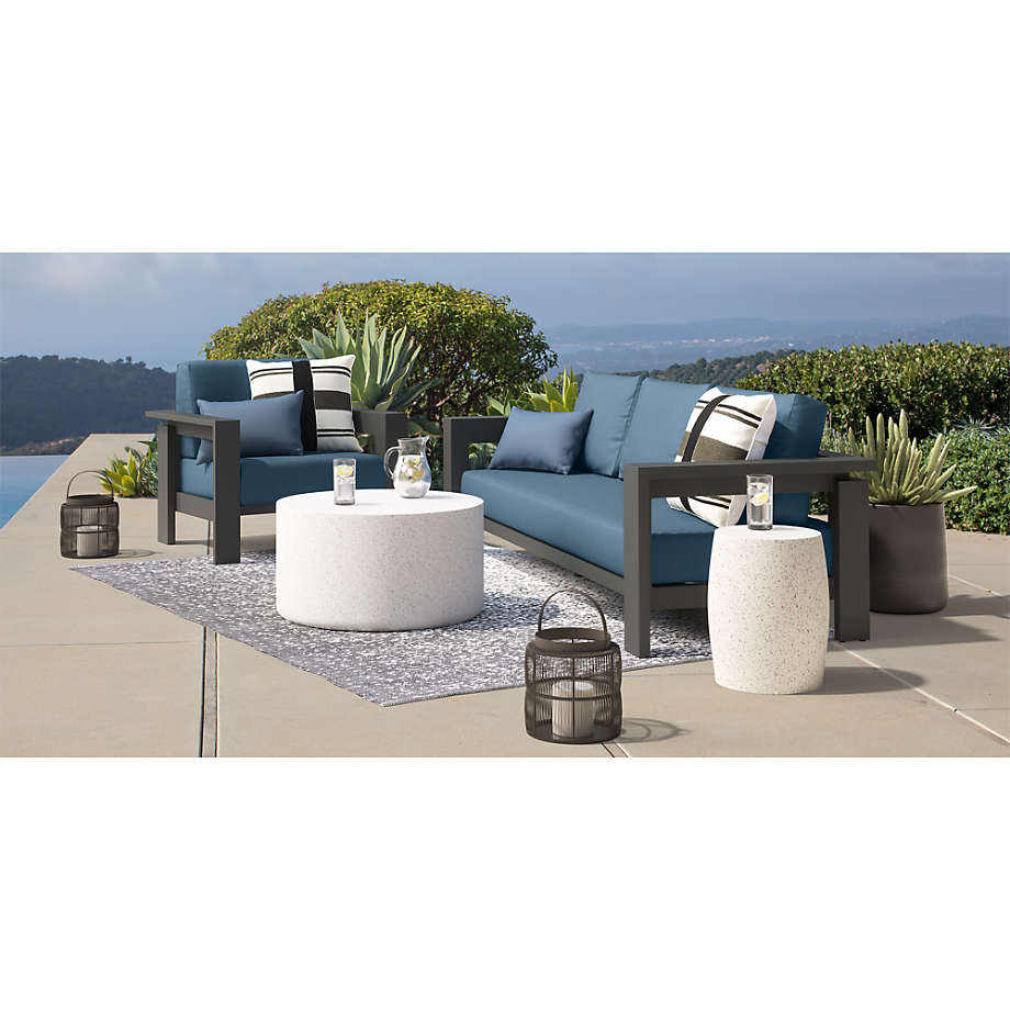Factory garden set furniture all weather waterproof maintenance free metal aluminum outdoor sofa