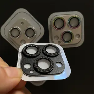 Casing Cincin Pelindung Lensa Kamera Ponsel Logam Penutup Pelindung Lensa Lente Belakang Ponsel Pintar untuk Iphone 13 Pro Max