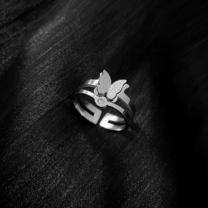 Anello in stile minimalista in acciaio inossidabile Unisex alla moda personalizzato e minimalista anello da mignolo misura 8 incarnato per donna uomo - Product Image 5