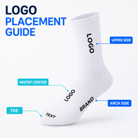Chaussettes de sport personnalisées de marque, couleur blanche, chaussettes de course athlétiques, chaussettes de sport pour la course et le basketball avec logo