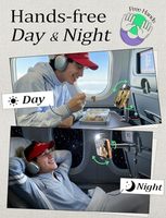 Support de téléphone pour avion LISEN avec lumière, mains libres, rotation à 360 degrés, support de téléphone réglable pour accessoires de voyage en avion