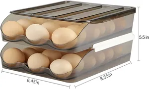 Nhựa Stackable Lưu Trữ Trứng Giá Tái Sử Dụng Trứng Tổ Chức Hộp Ngăn Kéo Với Nắp Cho Nhà Bếp Tủ Lạnh - Product Image 2