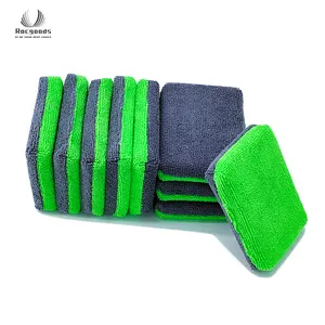 Hot Sale Car Washer Microfiber Wax Applicator Polishing Sponges 8*12CM