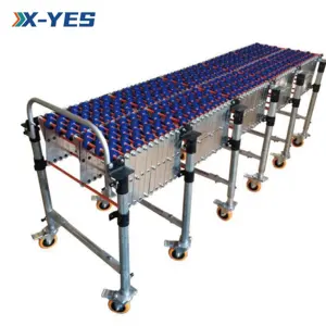 Good Quality Powered Gravity Unloading Telescopic Platform Roller Conveyor with Skate Wheel