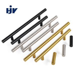 HJY Poignées <span class=keywords><strong>de</strong></span> meubles modernes en acier inoxydable Nickel Gold Black Kitchen Cabinet Handles Bedroom Exterior Drawers Dressers - Product Image 1