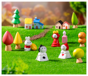 Venta al por mayor 3D hecho a mano recuerdo rojo árbol casa reina conejo blanco niño bebé muñeca artes y artesanía resina niños estatuilla chico juguete - Product Image 4