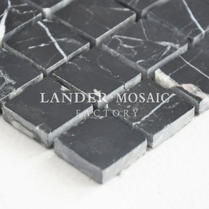 <span class=keywords><strong>Carrelage</strong></span> de mosaïque en marbre <span class=keywords><strong>noir</strong></span> poli, <span class=keywords><strong>blanc</strong></span> - Product Image 4